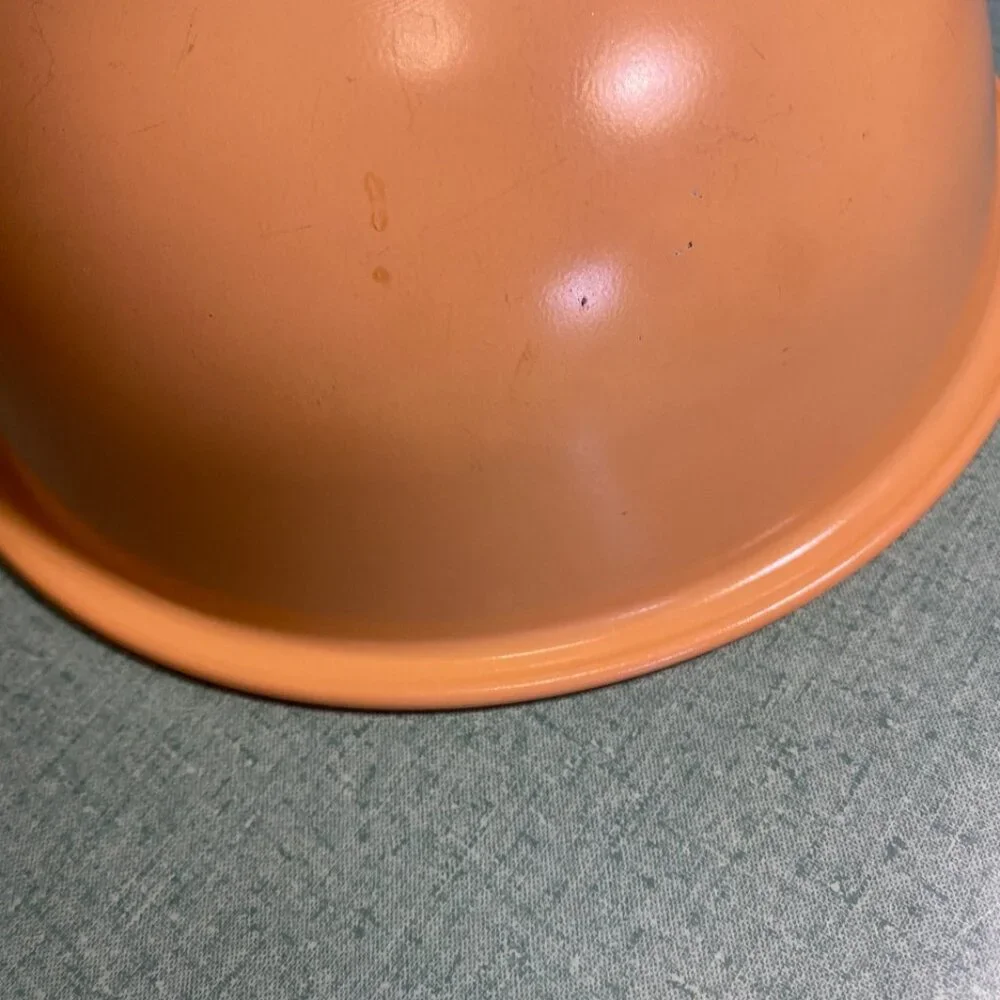 Ten Inch Glass Pyrex Peach Big Mixing Bowl